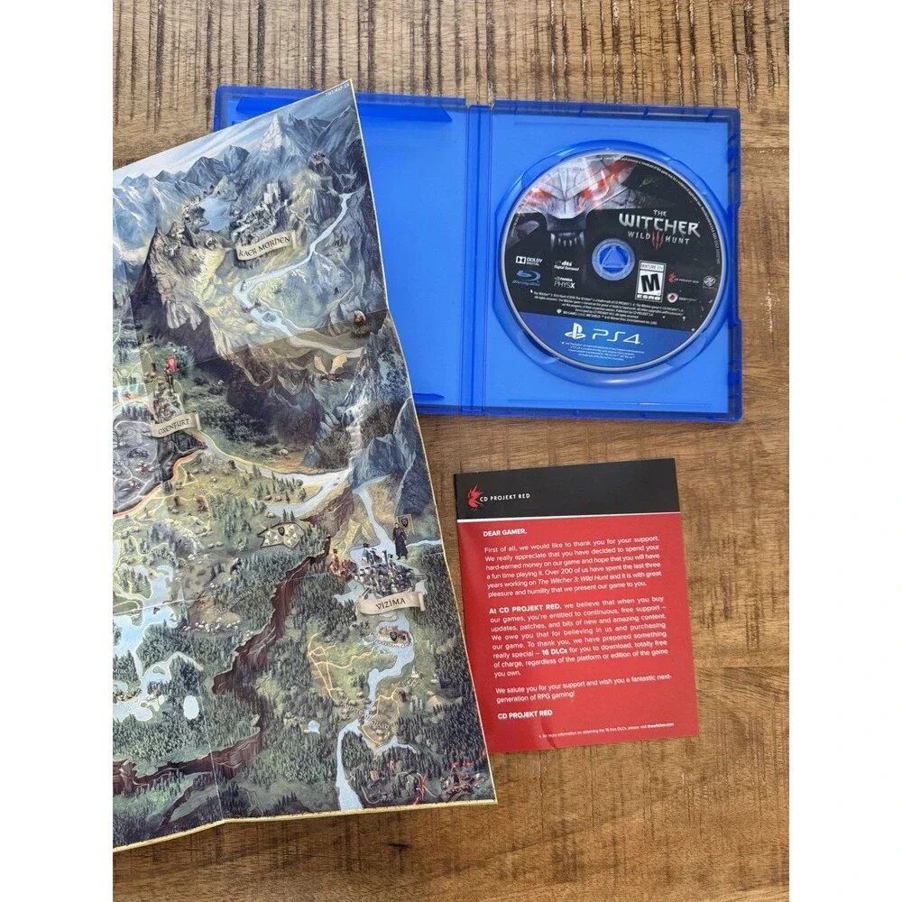 Witcher‎ 3: Wild Hunt Sony PlayStation 4 PS4 Map Included